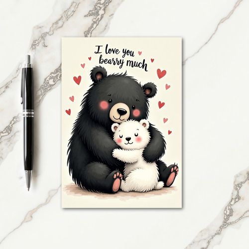 Precious Bear Hug Day Card