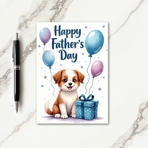 Precious Dog Fathers Day Card