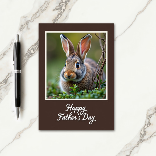 Precious Fathers Day Lagomorph Card