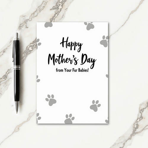 Precious Paws Mothers Day Card