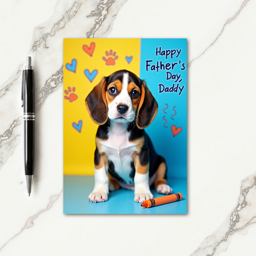 Precious Puppy Fathers Day Card