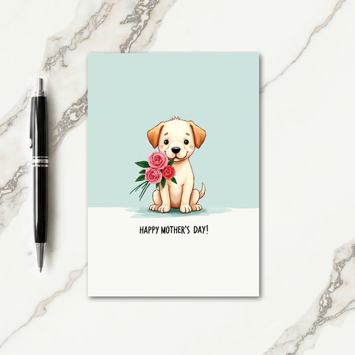 Precious Puppy Mothers Day Card