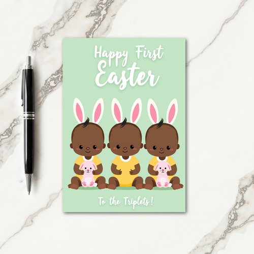 Precious Triplets Celebration Card