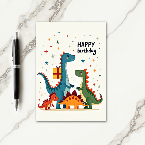 Prehistoric Birthday Card