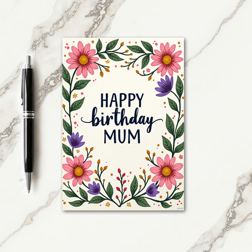 Pretty Flowers Birthday Card
