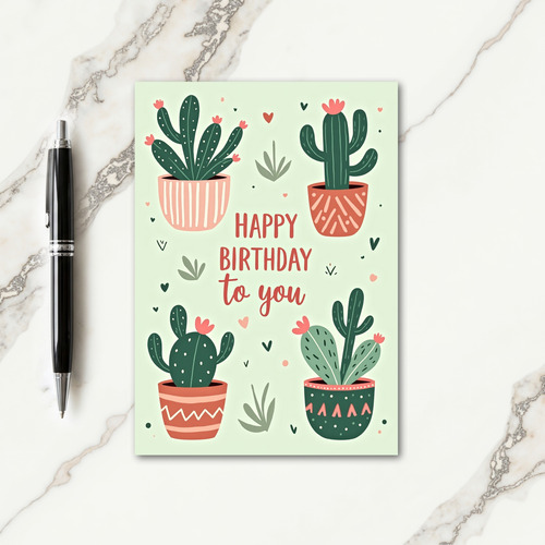 Pretty Potted Birthday Card