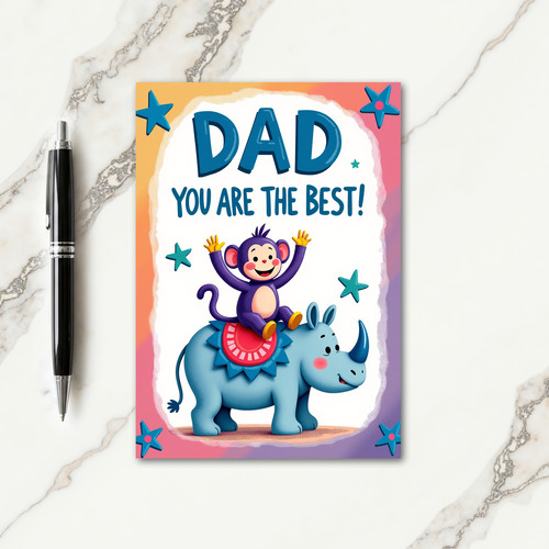 Primate Fathers Day Card