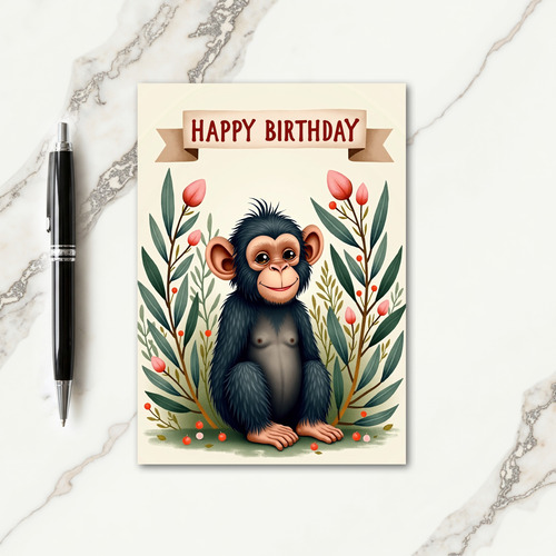 Primates Joy Birthday Card