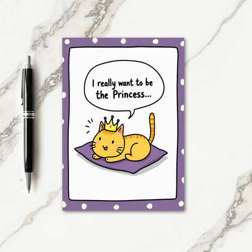 Princess Kitty Mothers Day Card