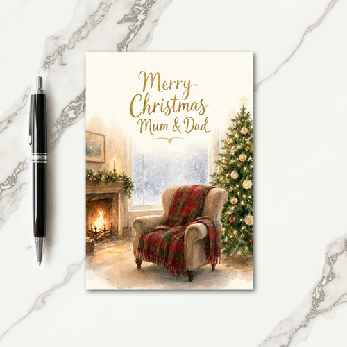 Printable Christmas Card For Parents Card