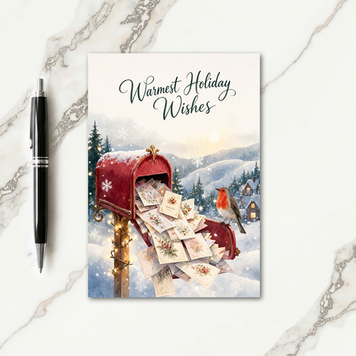 Printable Christmas Card Greetings Card