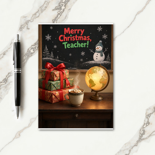 Printable Christmas Cards For Teachers Card