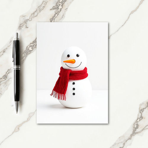 Pristine Snowman Christmas Card