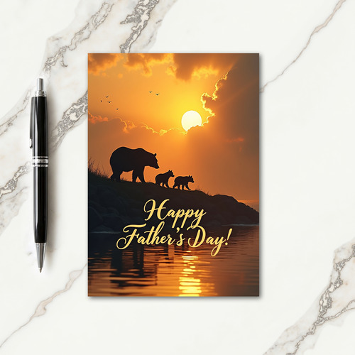 Protective Fathers Day Scene Card