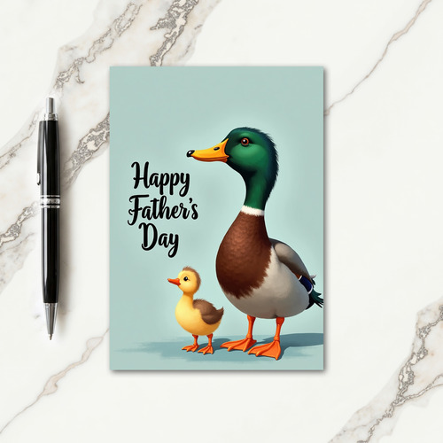 Proud Father Duckling Scene Card