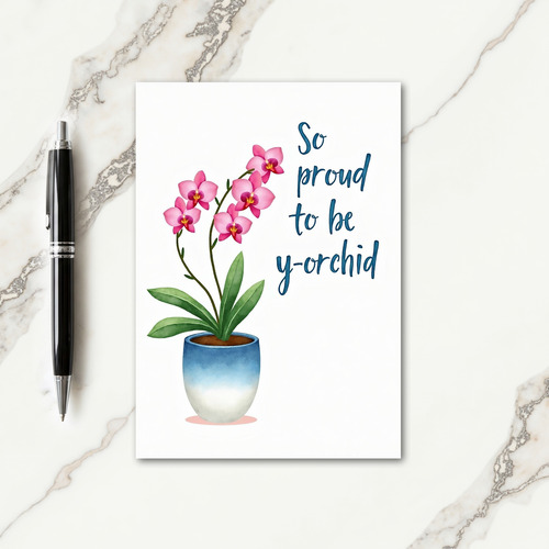 Proud Orchid Mothers Day Card