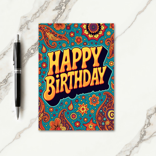 Psychedelic Bloom Card