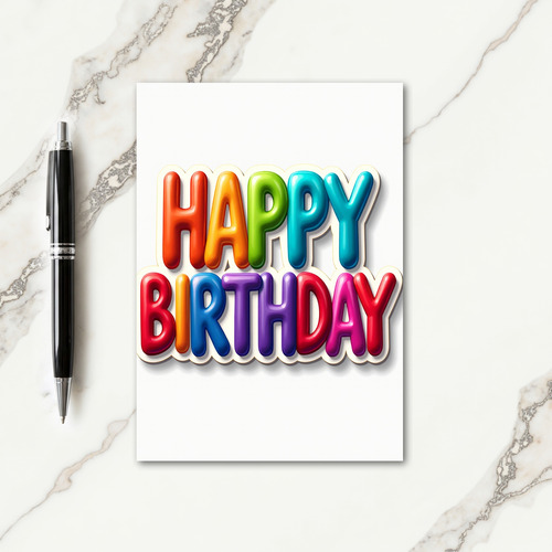 Puffed Birthday Joy Card