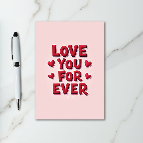 Puffy Hearts Love You Forever Card