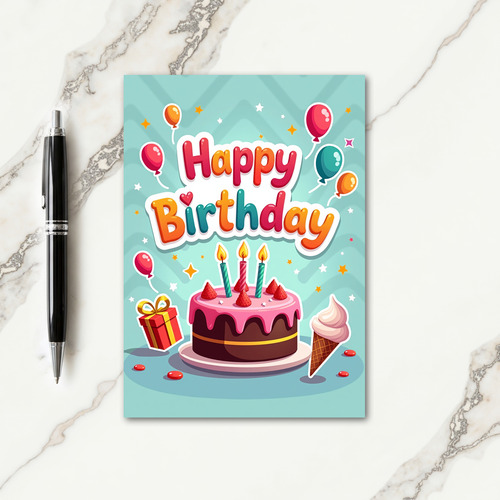 Puffy Letter Birthday Card