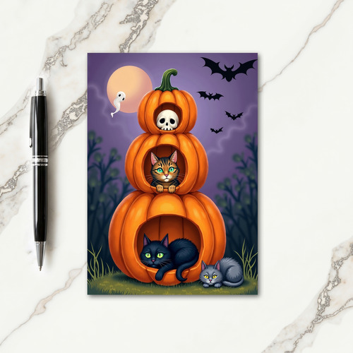 Pumpkin Stack Friends Card