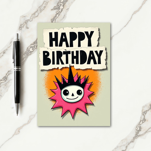Punk Character Birthday Card