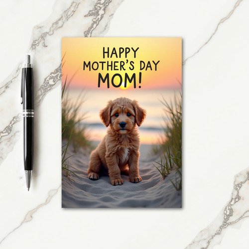 Pup Happy Mothers Day Mom Card