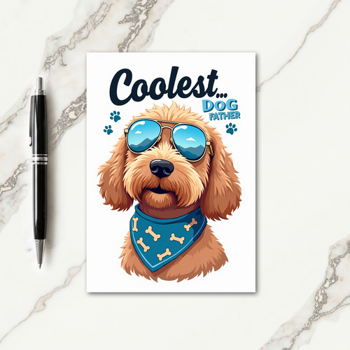 Pup In Shades Fathers Day Card