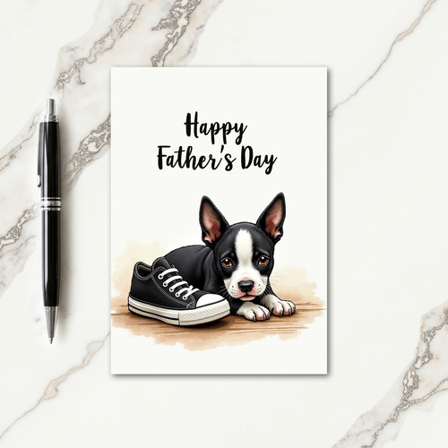 Puppy Athletic Shoe Father Card