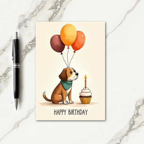 Puppy Birthday Art Card