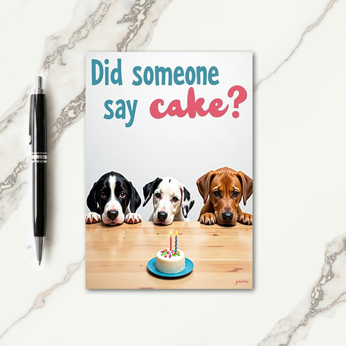 Puppy Cake Mothers Day Card