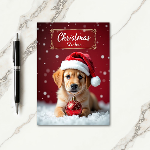 Puppy Christmas Card