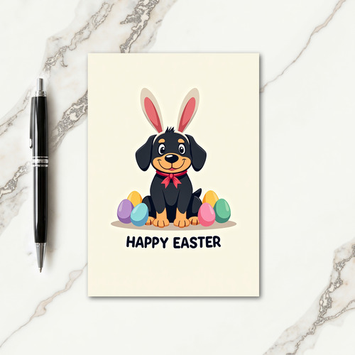 Puppy Easter Egg Pattern Card