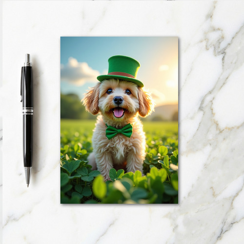 Puppy In Hat Cute Card