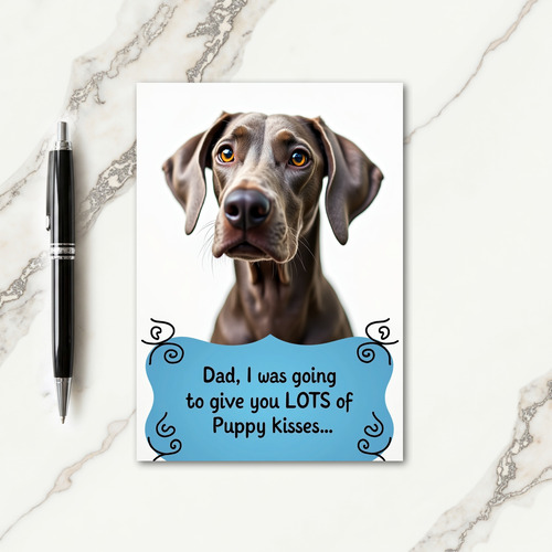Puppy Kisses Fathers Day Card