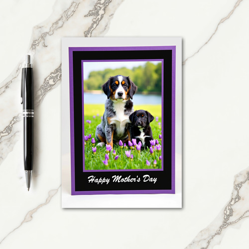 Puppy Mothers Day Photo Card