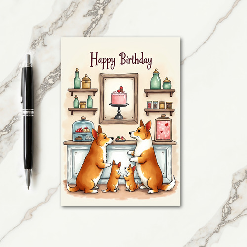 Puppy Party Birthday Card