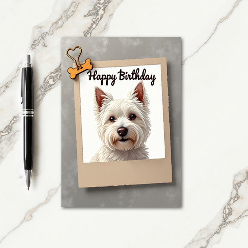 Puppy Portrait Birthday Card