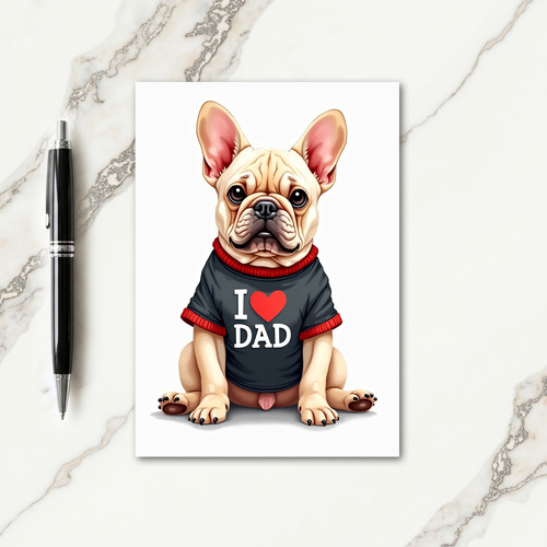 Puppy Portrait Fathers Day Card