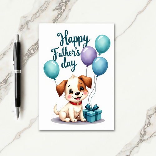 Puppy Sweet Fathers Day Card