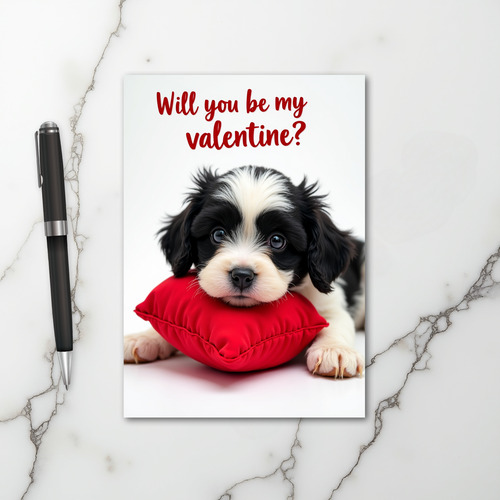 Puppy Valentines Day Card