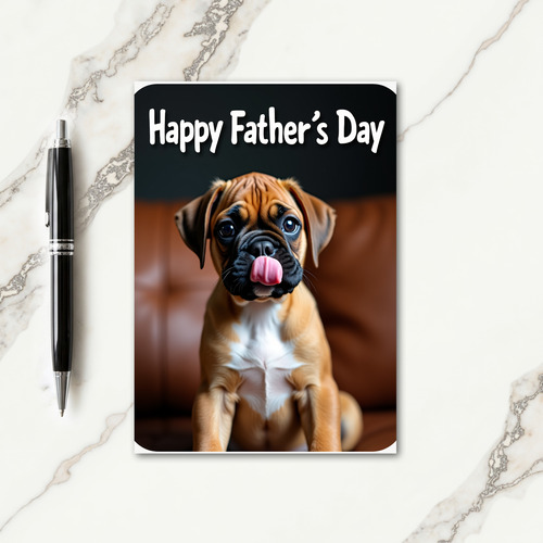 Puppys First Fathers Day Card