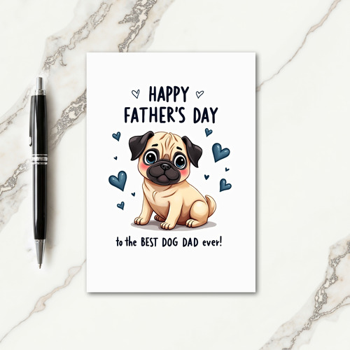 Puppys Sweet Fathers Day Card