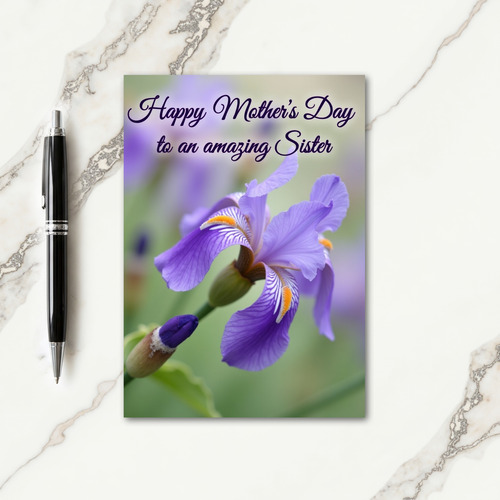Purple Bloom Sister Day Card