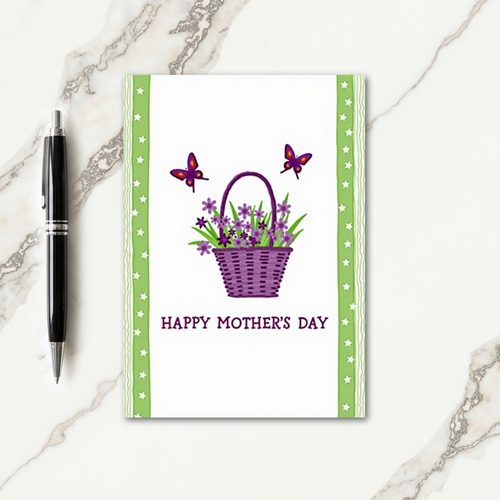 Purple Blooms Mother Day Card