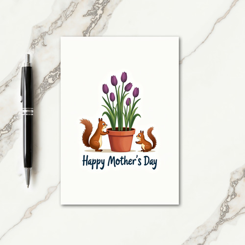 Purple Blooms Mothers Day Card