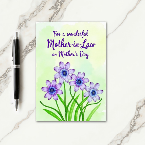 Purple Blossom Gratitude Note Card