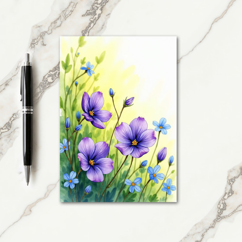 Purple Blossom Mothers Day Art Card