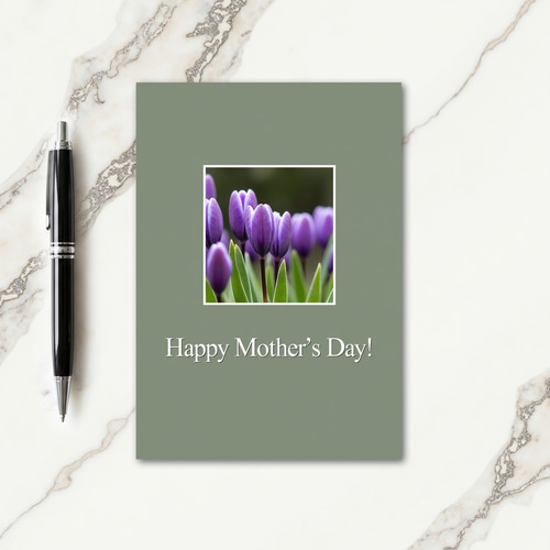 Purple Buds Mothers Day Card