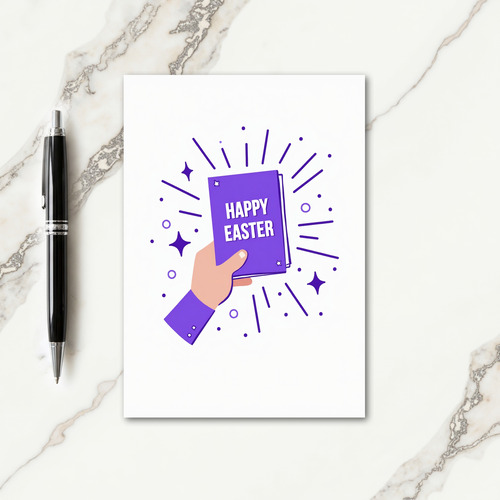 Purple Burst Easter Card